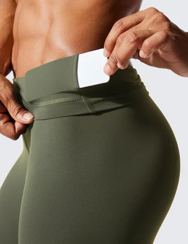 Vista 5 de CRZ YOGA - Leggings de compresión Hugged Feeling para mujer, de 25 pulgadas, leggings de entrenamiento de cintura alta gruesa con control de abdomen