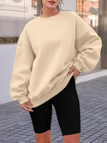 Vista 4 de AUTOMET Sudaderas con capucha para mujer, cuello redondo, suéteres de gran tamaño, informales, suaves, ropa de moda de otoño 2024