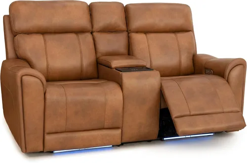 Vista 10 de Seatcraft Trivanta Home Theater Seating Black Sofa and Loveseat