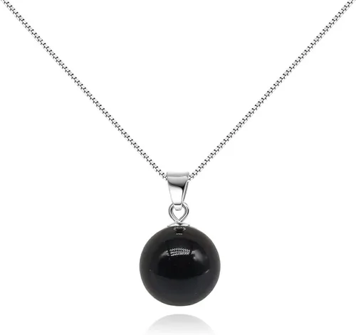 Vista 10 de Collar con colgante de cristal de plata de ley 925, collar de cristal curativo ajustable para mujer