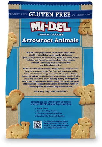 Vista 2 de Mi-Del - Galletas de animales de arrurruz, sin gluten, 8 onzas