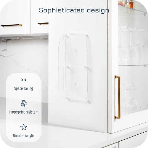 Vista 4 de Manterio Organizador de bolsas de plástico para montaje en pared, protector de bolsas de plástico duradero para comestibles, a prueba de manchas
