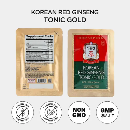 Vista 7 de JungKwanJang - Bebida energética de ginseng rojo coreano con 6 extractos botánicos, refuerzo diario para el sistema inmunológico y vitalidad