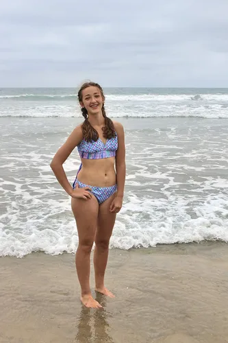 Vista 2 de Traje de baño de sirena - Conjunto de bikini para niñas - Colores a juego