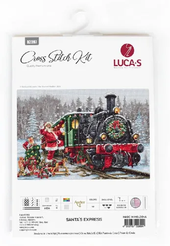 Vista 2 de Lucas Santa's Express Train - Kit de punto de cruz