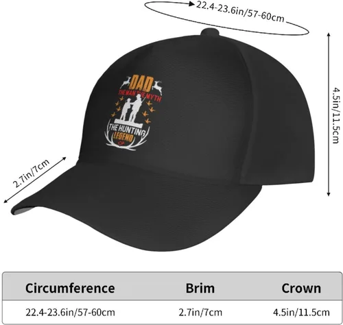 Vista 5 de LIFANGMI Dad The Man The Myth The Hunting Legend Baseball Cap for Men Women Breathable Baseball Caps Casual Outdoor Hat Adjustable Trucker Hats Dad