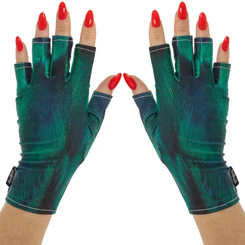 Vista 36 de ManiGlovz - Guantes de uñas originales con protección UPF 50+ UV Manicura de gel y guantes anti UV sin dedos para mujeres Se pueden utilizar