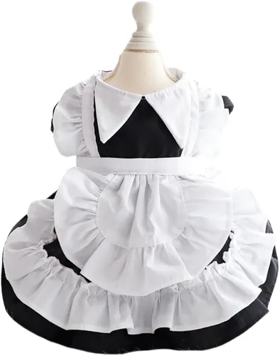Vista 47 de Moda Vestido de Princesa de Encaje para Perro Cachorro Dulce para Perro EXTRAL Pequeño y Pequeño A-Negro XX-Pequeño