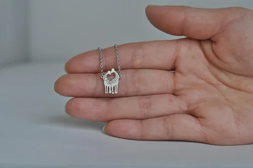 Vista 2 de Collar de nube con rayo soleado -aretes de lluvia de mejores amigos