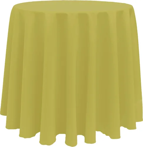 Vista 33 de Ultimate Textile Mantel redondo de lino de poliéster de 96 pulgadas, color verde oliva