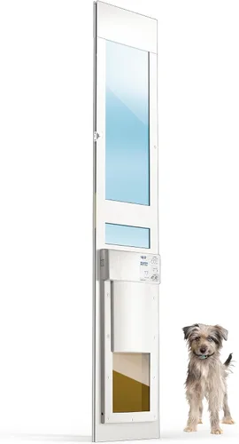 Vista 14 de Puerta electrónica para mascotas High Tech Pet , L, Blanco Montaje en puerta