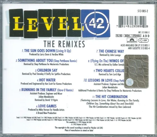Vista 2 de Level 42 The Remixes