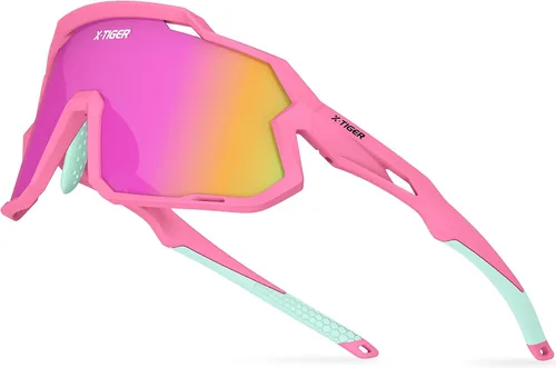Vista 16 de X-TIGER Gafas de sol polarizadas para niños y niñas, lentes de sol de béisbol polarizadas para niños de 8 a 14 años, UV400, gafas de ciclismo