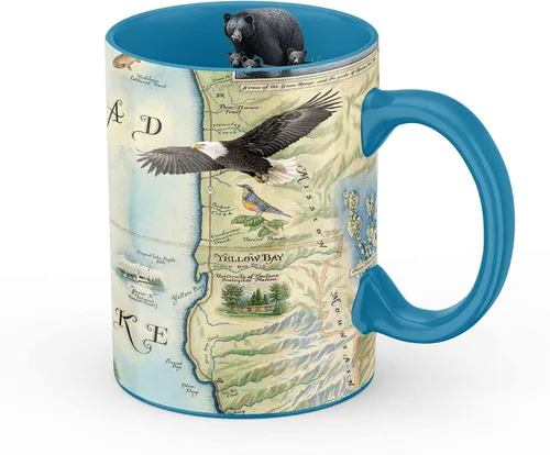 Vista 43 de Taza de cerámica con mapa de 1000 islas de Xplorer Maps (16oz) – Taza de café libre de BPA para bebidas frías y calientes – Perfecta para oficina