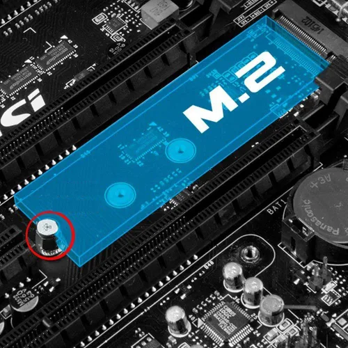 Vista 7 de Kit de tornillos de montaje PCIe NVMe M.2 SSD para placas madre Asus Gigabyte ASRock Msi, 30 piezas