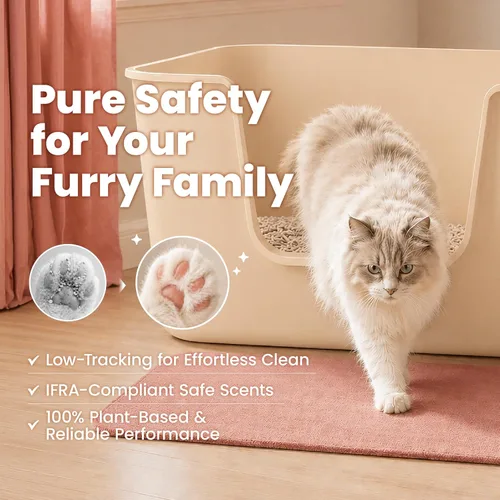 Vista 2 de Lady N Pellet Tofu - Arena para gatos con aroma a té Boba, fuerte aglomeración, ultra absorbente, sin polvo, bajo seguimiento, soluble en agua