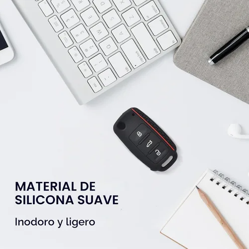 Vista 6 de 2 PIEZAS Funda de Silicona para Llave de Mando a Distancia de 3 Botones, para VW Beetle, Caddy, Eos, Jetta, Golf, Polo, Scirocco, Sharan, Tiguan