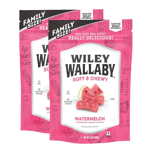 Vista 9 de Wiley Wallaby Fresa, sandía, manzana, variedad de regaliz, 10 onzas