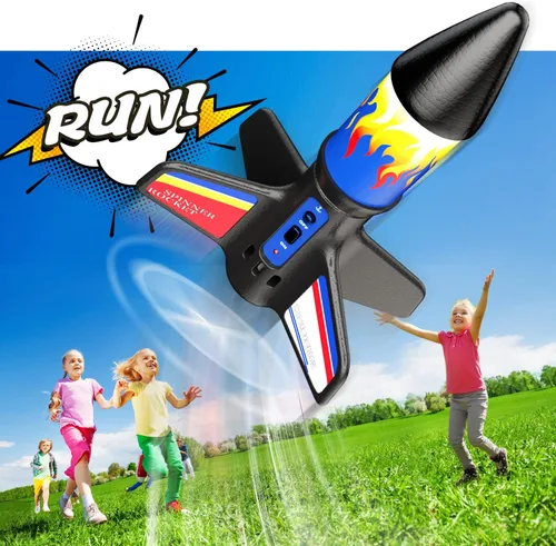 Vista 2 de Lanzador volador para niños, juguetes voladores eléctricos con recuperación de paracaídas, juguete ecológico con relanzamiento ilimitado, gran