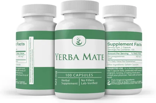 Vista 4 de PURE ORIGINAL INGREDIENTS Yerba Mate, sin magnesio o rellenos de arroz, siempre puro, verificado en laboratorio (100 cápsulas)