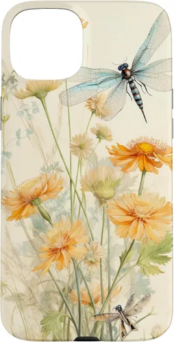 Vista 9 de Cute Vintage Illustration Daisy Flowers Dandelion Dragonfly Case for iPhone 17