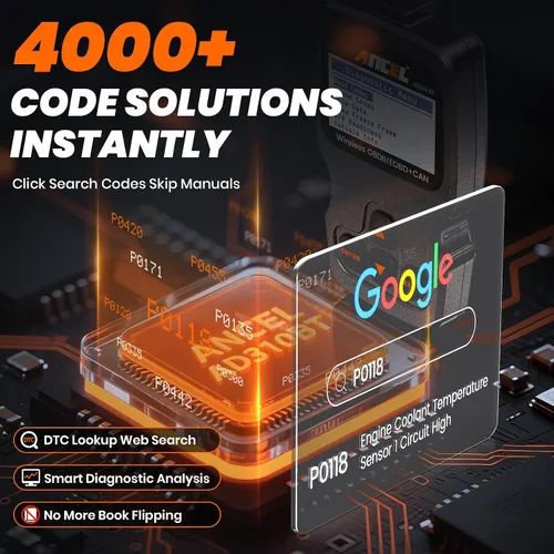 Vista 8 de ANCEL AD310BT Escáner OBD2 Bluetooth (Actualizado) - Lector de códigos del motor, escáner automotriz con aplicación premium para iOS y Android
