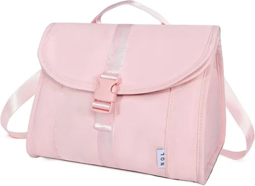 Vista 11 de NOL Natural Organic Lifestyle Bolsa de almuerzo aislada para mujeres/hombres, caja enfriadora de almuerzo reutilizable de nailon a prueba de fugas