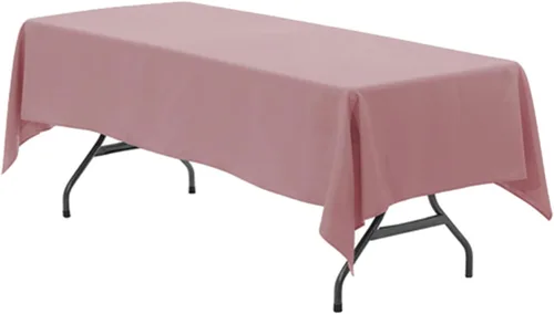 Vista 11 de Your Chair Covers - Mantel rectangular de poliéster sin costuras de alta calidad de 60 pulgadas de ancho x 102 pulgadas de largo - Negro - Mantel