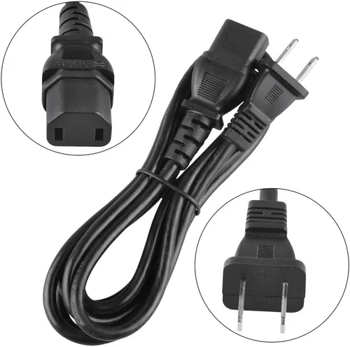 Vista 3 de Cable de alimentación de CA de 6 pies con certificación UL compatible con cable Sony XR-65A90J XR-55A90J de 2 clavijas