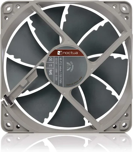 Vista 3 de Noctua NF-P12 redux-1700 PWM, Ventilador de Enfriamiento de Alto Rendimiento, 4-Pino, 1700 RPM (120mm, Gris)