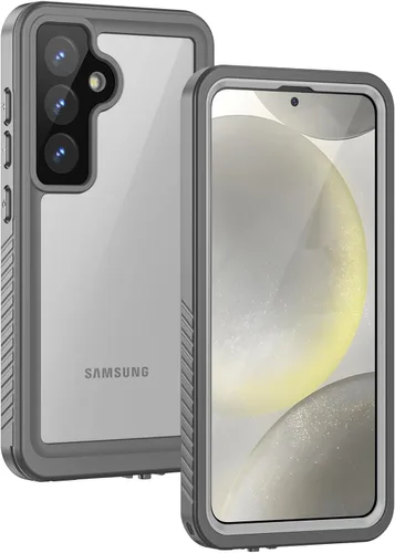 Vista 15 de Lanhiem Funda para teléfono Samsung Galaxy S24+ Plus, IP68 impermeable a prueba de polvo con protector de pantalla integrado, carcasa protectora Azul
