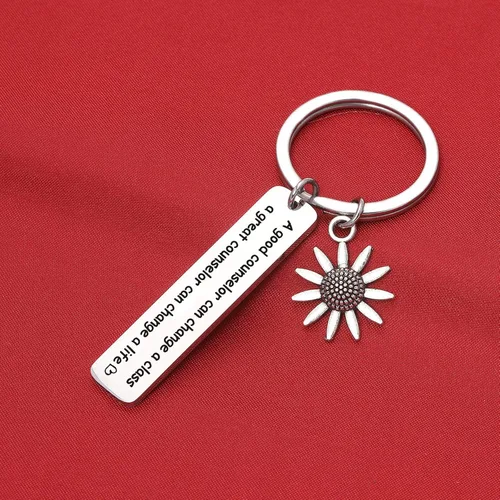 Vista 4 de Llavero de consejero escolar, joyería de apreciación para compañeras de trabajo, joyería para madre, consejero escolar, joyería de cumpleaños