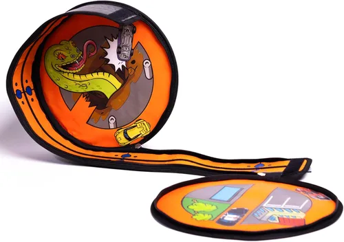 Vista 4 de Hot Wheels ZipBin Wheelie Track Pack - Almacenamiento portátil de autos