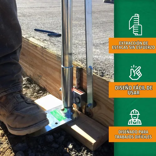 Vista 3 de JACKJAW 200 extractor de estacas de hormigón – Herramienta de extracción sin esfuerzo para contratistas – Elimina fácilmente estacas de 3/4 pulgadas
