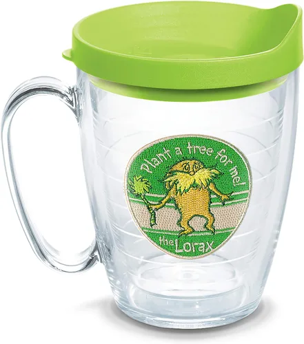 Vista 14 de Tervis Vaso aislado de doble pared Dr. Seuss™ Lorax hecho en Estados Unidos mantiene las bebidas frías y calientes, 16 onzas, planta un árbol