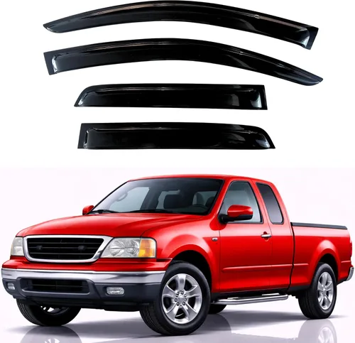 Vista 206 de KPY Protector de lluvia compatible con Ford Bronco 1980-1996, Ford F150 F250 F350, deflectores de ventilación lateral para visera de ventana