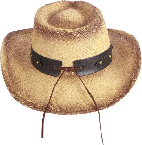 Vista 3 de Sombrero vaquero de paja con banda decorada, para disfraces de niños, de Simplicity