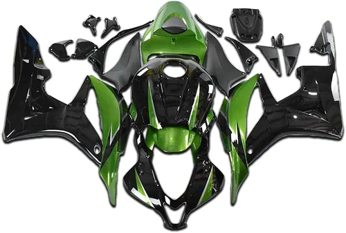 Vista 22 de Carenado negro brillante para Honda 2007 2008 CBR600RR CBR 600RR nueva inyección ABS plásticos cuerpo kit cuerpo trabajo 07 08