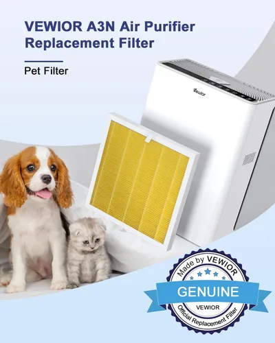 Vista 2 de VEWIOR Filtro de repuesto oficial True HEPA, purificador de aire compatible con VEWIOR A3N, filtro HEPA verdadero H13 para filtro de aire A3N