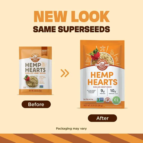 Vista 3 de Manitoba Harvest Corazones de Cáñamo, Semillas de Cáñamo Descascarilladas - 0.9 oz, Paquete de 12 - 10g de Proteína Vegetal y 12g de Omega 3 y 6 por