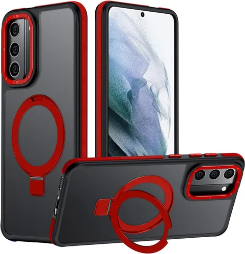 Vista 15 de Funda para Samsung Galaxy S24 Plus, soporte de anillo magnético ajustable [compatible con Magsafe], [protección a prueba de golpes de grado militar]