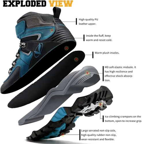 Vista 5 de Littleplum Boys Snow Boots Winter Waterproof Antiskid Boots Hiking Outdoor Shoes for Unisex Kids(Little KidBig Kid)