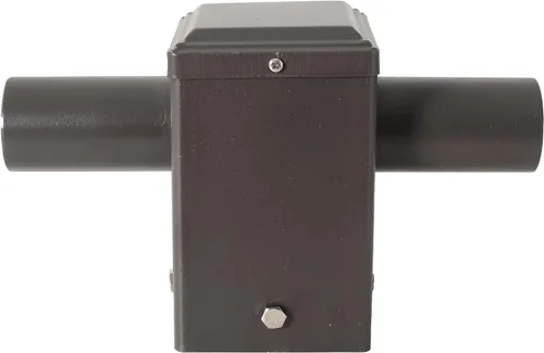 Vista 5 de Adaptador de espiga horizontal cuadrado de 180 grados con 2 brazos para poste cuadrado de 4 pulgadas, 2 soportes de montaje horizontales más gruesos