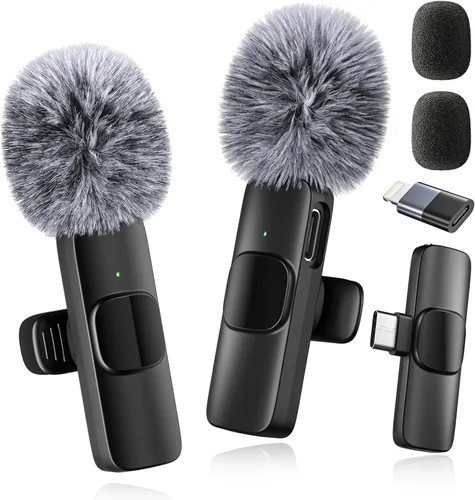 Vista 7 de Amplificador de voz inalámbrico con micrófono de solapa inalámbrico, sistema PA, micrófono omnidireccional inalámbrico portátil con clip con altavoz