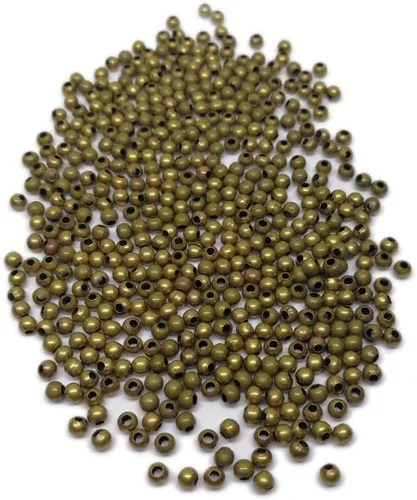 Vista 3 de 500pcs bronce antiguo pequeño metal espaciador redondo cuentas 0.126 in ~fabricación de joyas ~