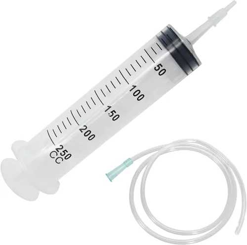 Vista 8 de Hoypeyfiy Jeringa grande de 150ml, jeringa de plástico con 102 cm de tubo de plástico para laboratorios científicos, líquidos, riego de plantas