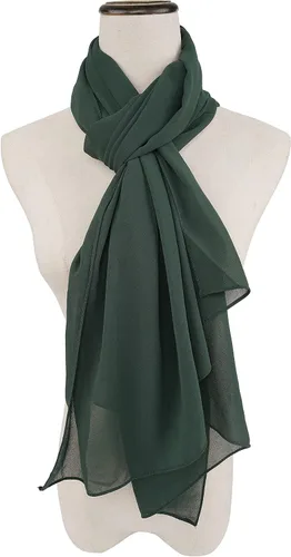 Vista 3 de YOUR SMILE Bufanda larga de gasa suave para mujer, ligera, transpirable, color sólido, a prueba de sol, chales envolventes