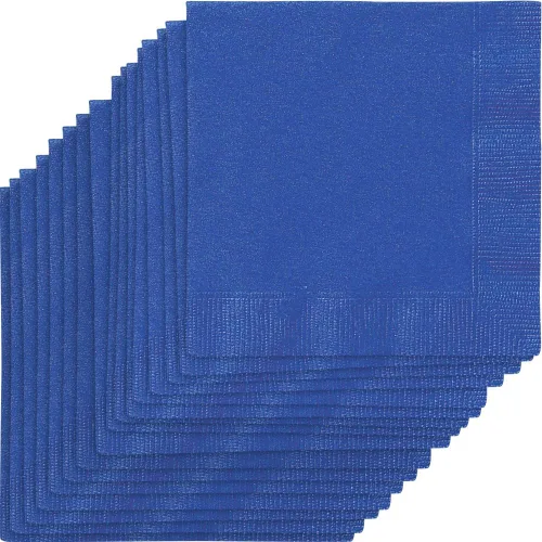 Vista 13 de Servilletas de bebidas azul claro, 20ct