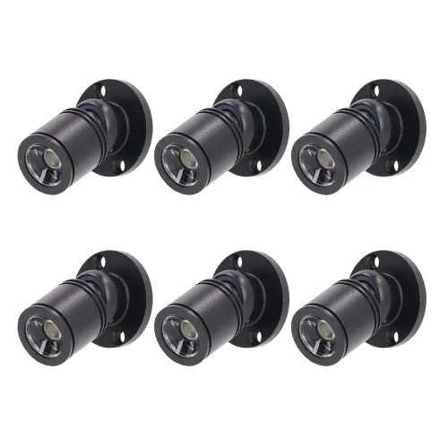 Vista 9 de Mini focos LED regulables de 12V para exhibición – Luz diurna de 1.5W 6500K, focos pequeños para exhibiciones con regulador de intensidad, negro