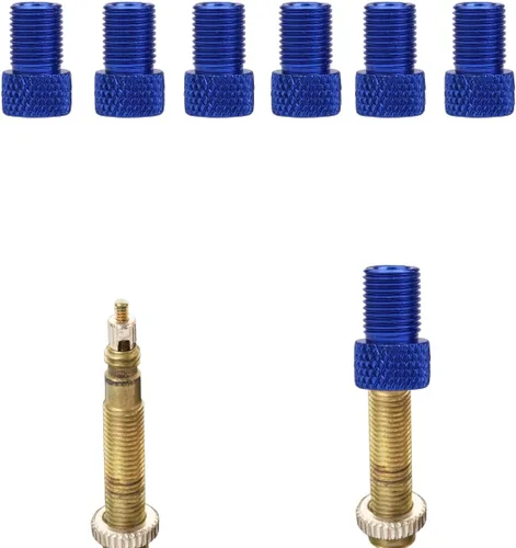 Vista 8 de Presta to Schrader - Adaptador de válvula para bicicleta, neumático de válvula Presta inflado con compresor de aire o bomba de bicicleta regular, 6
